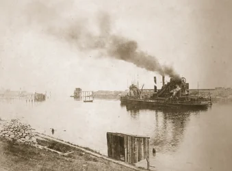 Dredger at work, Ellesmere Port